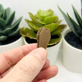 3D Brown Halloween Coffin Charms, 14x28mm