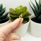 Pink Awareness Breast Cancer Ribbon Charms, 17x10mm