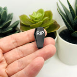 3D Black Halloween Coffin Charms, 14x28mm