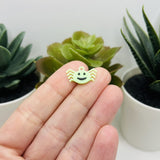 Cute Glow Halloween Spider Charms, 18x11mm