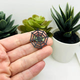 Black Web Charms with Glow Spider, 28x29m