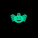 Cute Glow Halloween Spider Charms, 18x11mm
