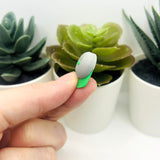 Green and Gray Baseball Hat Charms, 15x22mm