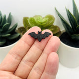 Hanging Bat Halloween Charms, 27x13mm
