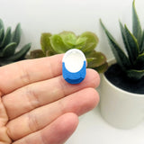 Blue and White Baseball Hat Charms, 15x22mm