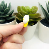 Yellow and White Baseball Hat Charms, 15x22mm