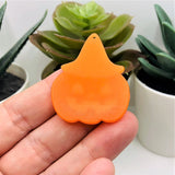 Halloween Jack O' Lantern in Purple Witch Hat Pendant, 39x33mm