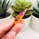 Halloween Jack O' Lantern in Purple Witch Hat Pendant, 39x33mm