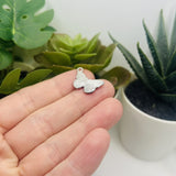 Purple Striped Butterfly Charms, 13x20mm