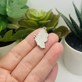 Pink Enamel Butterfly Charms, 24x16mm