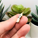 White Enamel Halloween Ghost Charm, 20x18mm