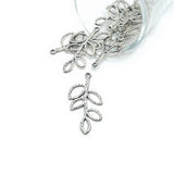 Silver Tree Branch Connector Charms, 38x18mm