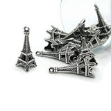Silver Eiffel Tower 3D Charms, 27x10mm