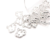 Silver Plated Cloud Charms, 15x14mm