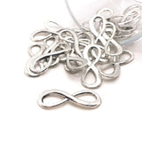 Silver Infinity Connector Charms, 23x8mm