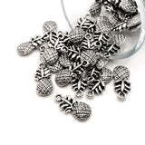 Antiqued Silver Pineapple Charms, 19x9mm