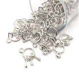 Silver Skeleton Key Charms, 27x12mm