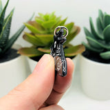 Black and White Deaths Head Moth Charms, 28.4x36mm