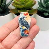 Fall/Autumn Coffin Raven Charms, 41x21mm