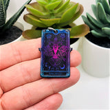 The Devil Black and Pink Tarot Card Charms, 39x22mm