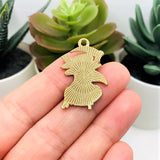 Black Enamel Plague Doctor Charms, 31x20mm