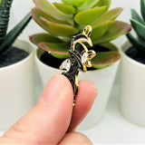 Black Enamel Plague Doctor Charms, 31x20mm