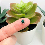 201 Stainless Steel, Dark Green Emerald May Birthstone Rhinestone Charms, 8x6mm