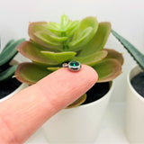 201 Stainless Steel, Dark Green Emerald May Birthstone Rhinestone Charms, 8x6mm