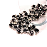 201 Stainless Steel, Dark Purple Amethyst February Birthstone Rhinestone Charms, 8x6mm