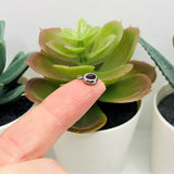 201 Stainless Steel, Dark Purple Amethyst February Birthstone Rhinestone Charms, 8x6mm