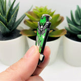 Green Coffin with Death's Head Moth Charms, 42.5x25mm