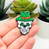 Punk St. Patrick's Day Skull Charms, 40x35.5mm