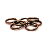 8mm, 18g, Red Copper Open Jump Rings