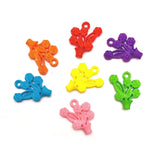 Multi-color Acrylic Flower Pot Charms, 29x24mm