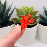 Multi-color Acrylic Flower Pot Charms, 29x24mm