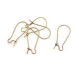 Bronze Kidney Earring Wires, 11x24mm