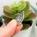 Antique Silver Goddess Pendant Charm with Moon Phases, 20x23mm