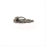Silver Flip Flop Sandal 3D Charms, 23x9mm