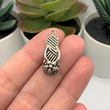 Silver Flip Flop Sandal 3D Charms, 23x9mm