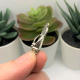 Silver Flip Flop Sandal 3D Charms, 23x9mm