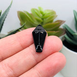 Black Vampire Coffin Charms, 26x11mm