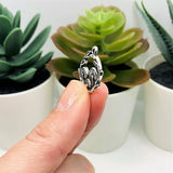 Small Silver Round Mushroom Charms, 21x20mm