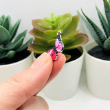 Pink and Black Butterfly Charms, 14x20mm