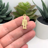 White Enamel Halloween Skeleton Charms, 26x10mm