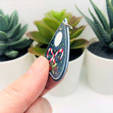 Creepy Christmas Ouija Planchette Charms, 40x36mm
