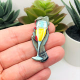 Creepy Christmas Witch Hand with Champagne Charms, 45x17mm
