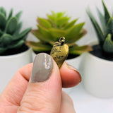 Bronze Number 1 Teacher Apple Charms, 18x14mm