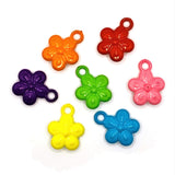 Multi-color Acrylic Flower Charms, 20x16mm