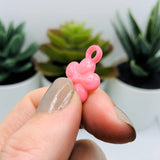 Multi-color Acrylic Flower Charms, 20x16mm