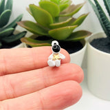 Sitting Astronaut Charms, 10x17mm